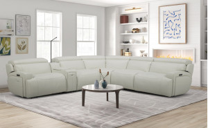 Sema 6095B White Sectional J&M Furniture