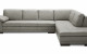 Brielle 625 Italian Leather Sectional Grey w Ottoman J&M Furniture