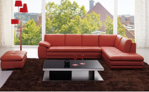 Brielle 625 Italian Leather Sectional Dark Pumpkin / Brown J&M Furniture Brielle 625 Italian Leather Sectional Dark Pumpkin / Brown J&M Furniture