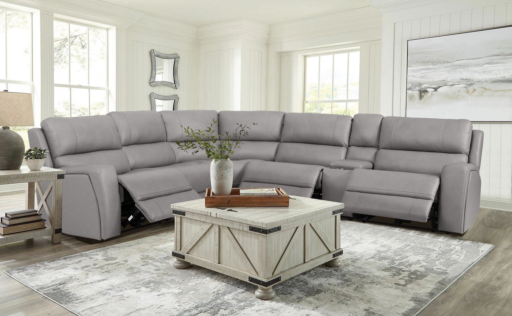 Magna 70815M Grey Sectional J&M Furniture