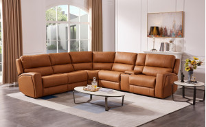 Magna 70815M Pumpkin Sectional J&M Furniture