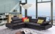 A761 Italian Leather Sectional Slate Black J&M Furniture