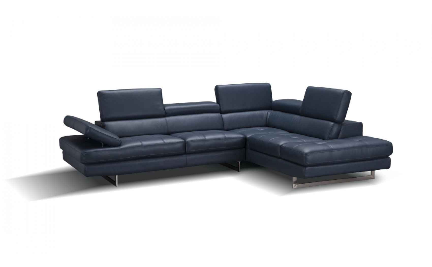 Gigi A761 Italian Leather Sectional Blue J&M Furniture