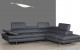 A761 Italian Leather Sectional Slate Grey J&M Furniture