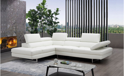 Gigi A761 Italian Leather Sectional Off White J&M Furniture Gigi A761 Italian Leather Sectional Off White J&M Furniture