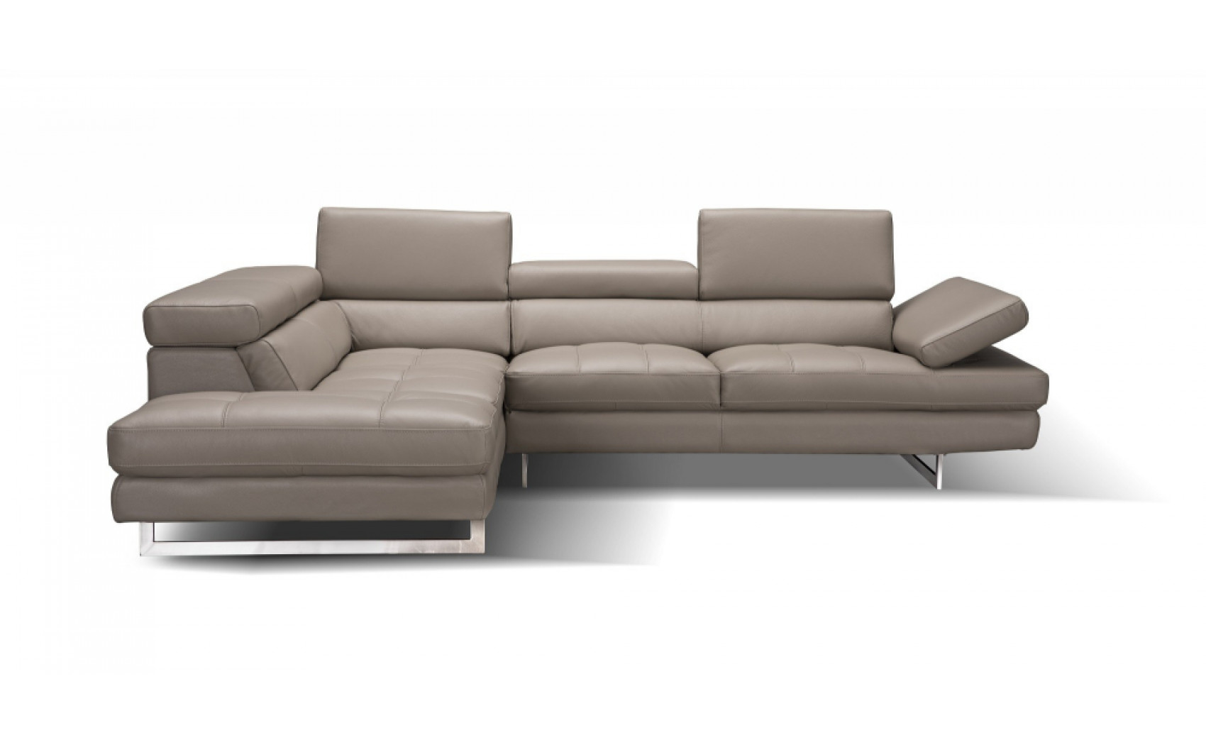 Gigi A761 Italian Leather Sectional Slate Peanut J&M Furniture