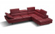 Gigi A761 Italian Leather Sectional Red J&M Furniture