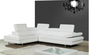 Gigi A761 Italian Leather Sectional Snow White J&M Furniture Gigi A761 Italian Leather Sectional Snow White J&M Furniture