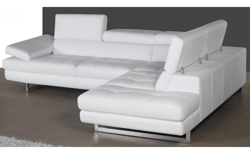 A761 Italian Leather Sectional White J&M Furniture