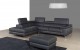 A973 Italian Leather Grey Sectional J&M Furniture