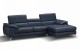 A973B Italian Leather Mini Sectional Blue J&M Furniture