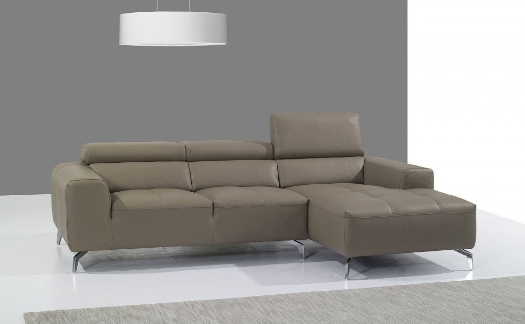 Oren A978B Italian Leather Sectional Burlywood J&M Furniture