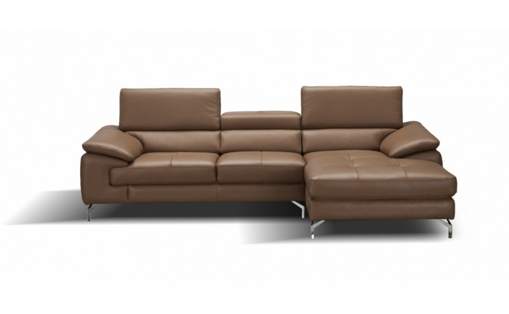 Jannette A973B Italian Leather Mini Sectiona Caramel J&M Furniture