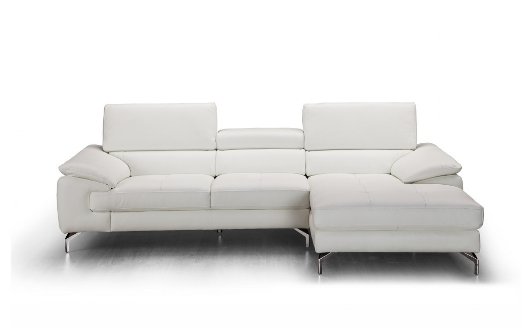 Alice Premium Leather Sectional White J&M Furniture