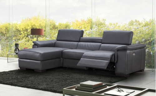 Allegra Premium Leather Sectional Slate Grey J&M Furniture Allegra Premium Leather Sectional Slate Grey J&M Furniture