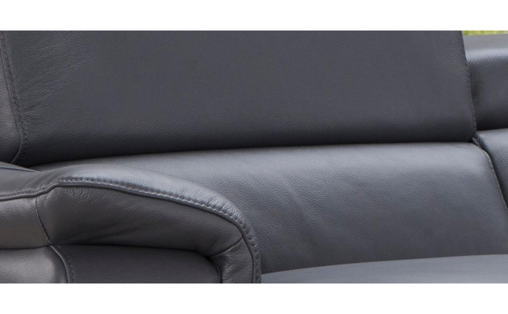 Allegra Premium Leather Sectional Slate Grey J&M Furniture