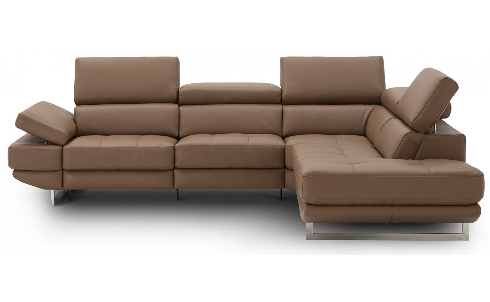 Annalaise Recliner Leather Sectional Caramel J&M Furniture