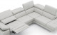 Annalaise Recliner Leather Sectional Silver Grey J&M Furniture