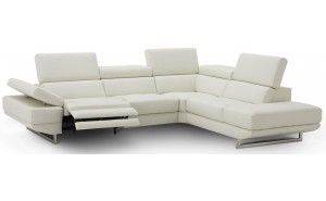 Annalaise Recliner Leather Sectional Snow White J&M Furniture Annalaise Recliner Leather Sectional Snow White J&M Furniture