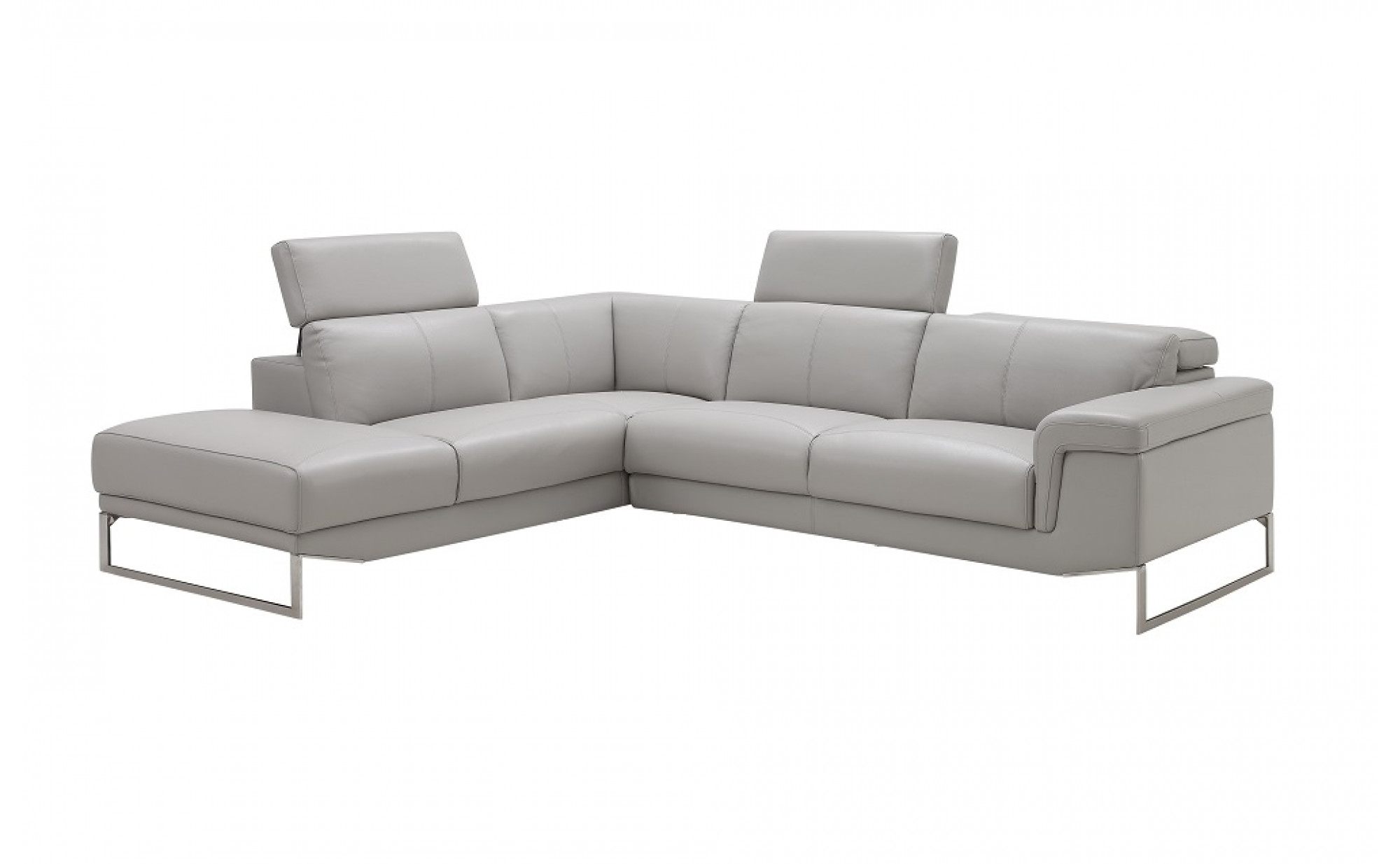 Athena Premium Leather Sectiononal Light Grey, J&M Furniture, JM