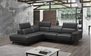 Davenport Slate Grey Premium Leather Sectional J&M Furniture Davenport Slate Grey Premium Leather Sectional J&M Furniture