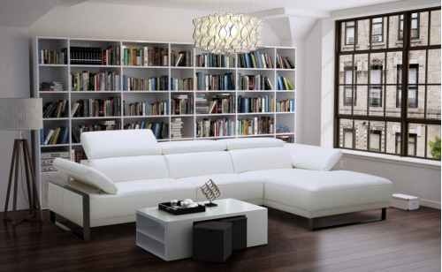 Fleurier Premium Leather Sectional White J&M Furniture Fleurier Premium Leather Sectional White J&M Furniture