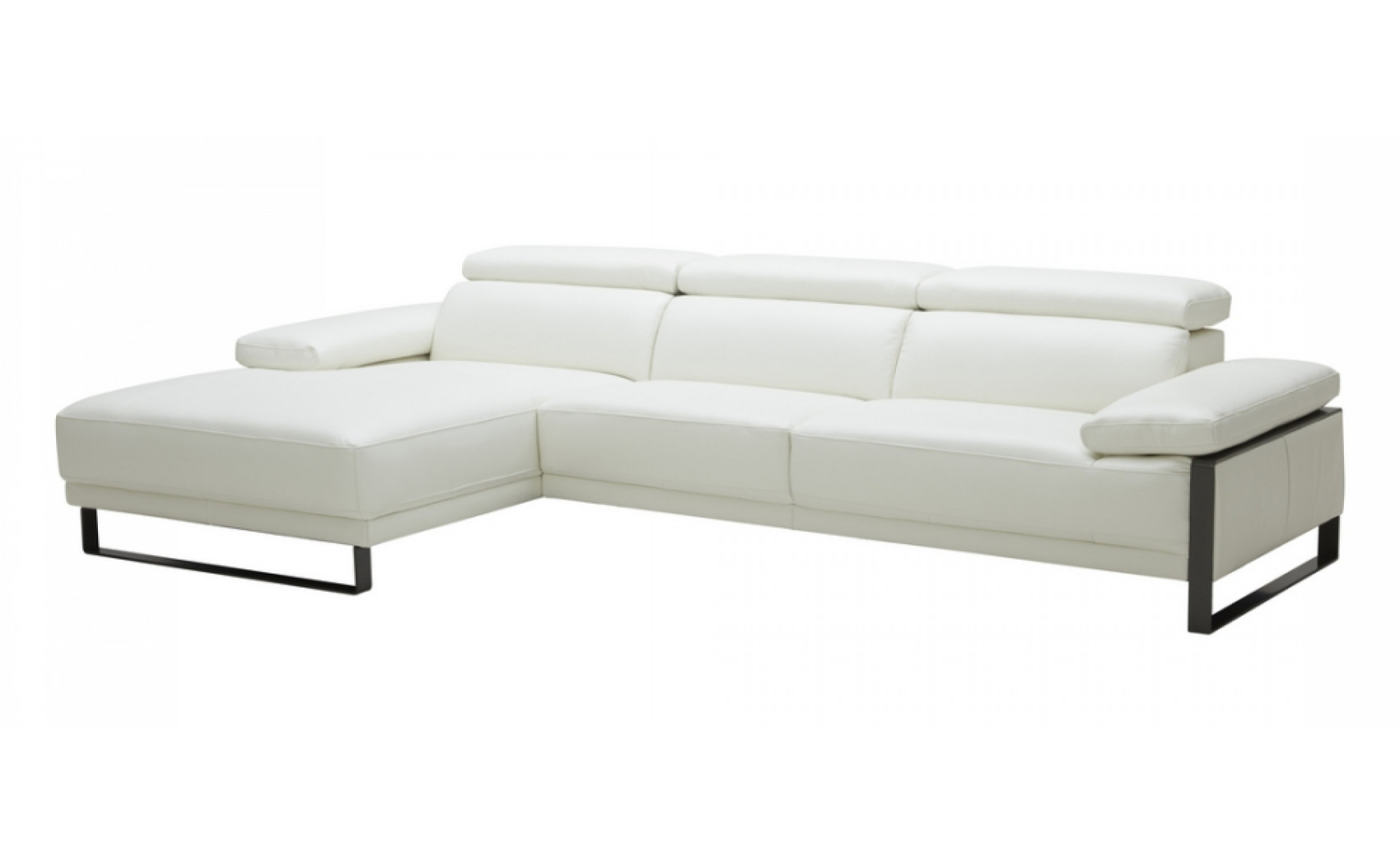 Fleurier Premium Leather Sectional White J&M Furniture
