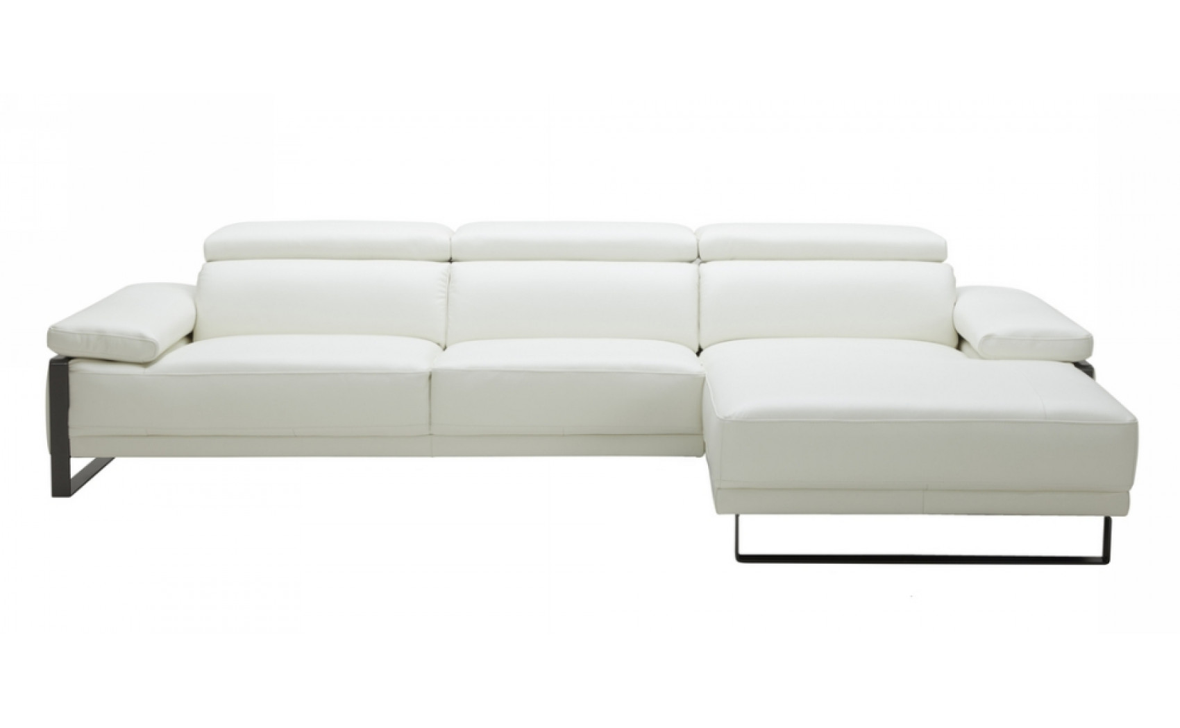Fleurier Premium Leather Sectional White J&M Furniture