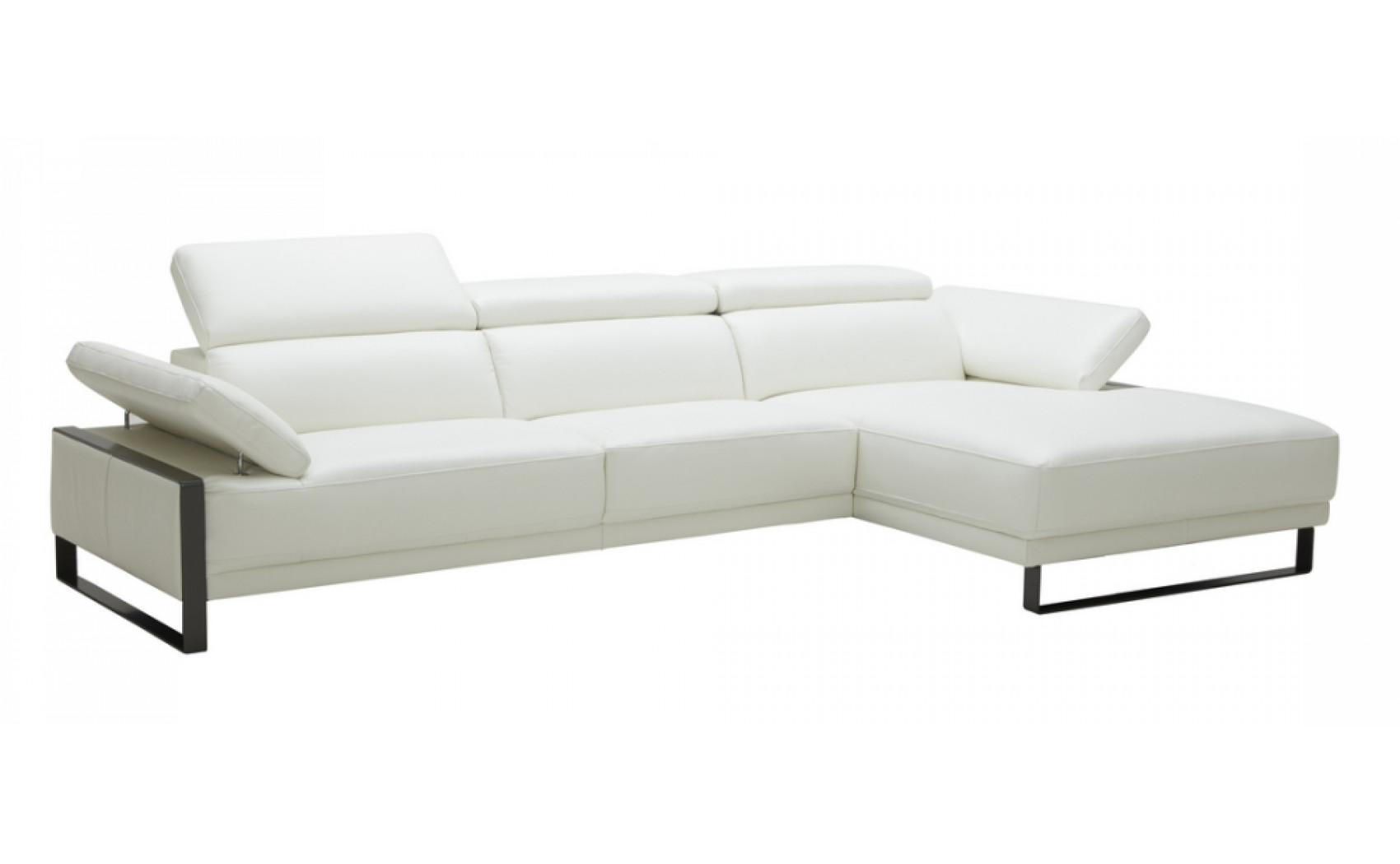 Fleurier Premium Leather Sectional White J&M Furniture