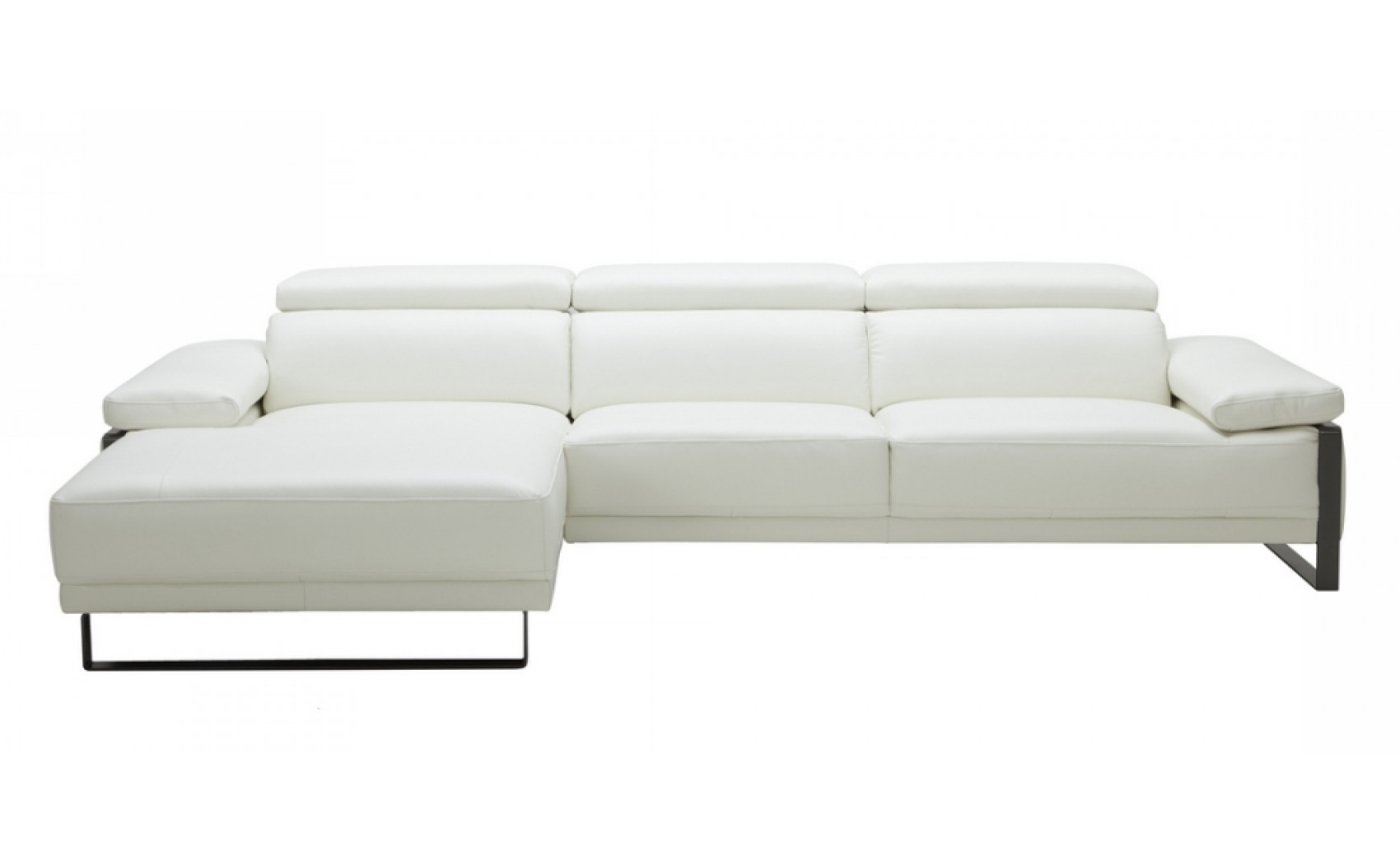 Fleurier Premium Leather Sectional White J&M Furniture