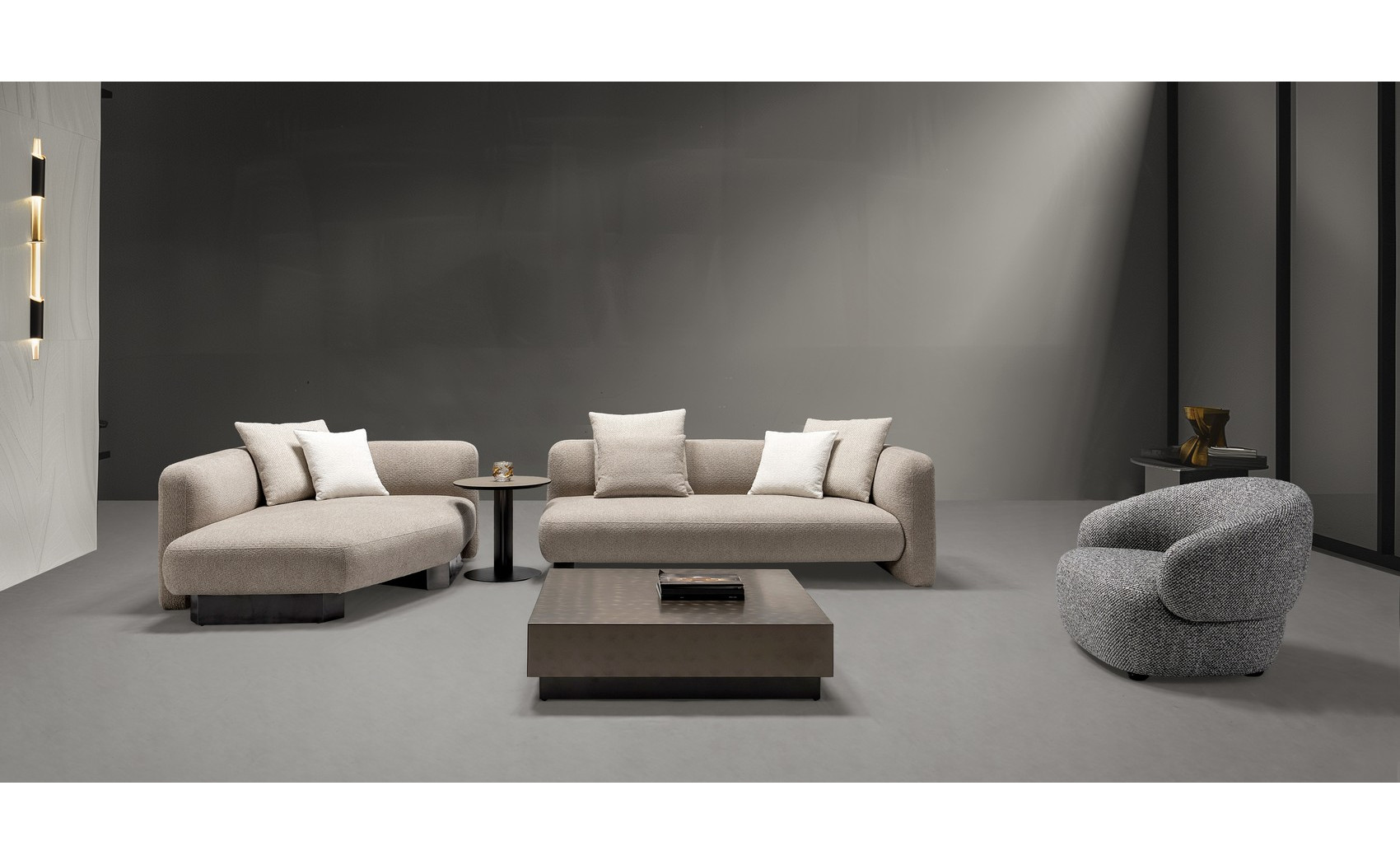 Talia HF5516 Grey Sectional J&M Furniture
