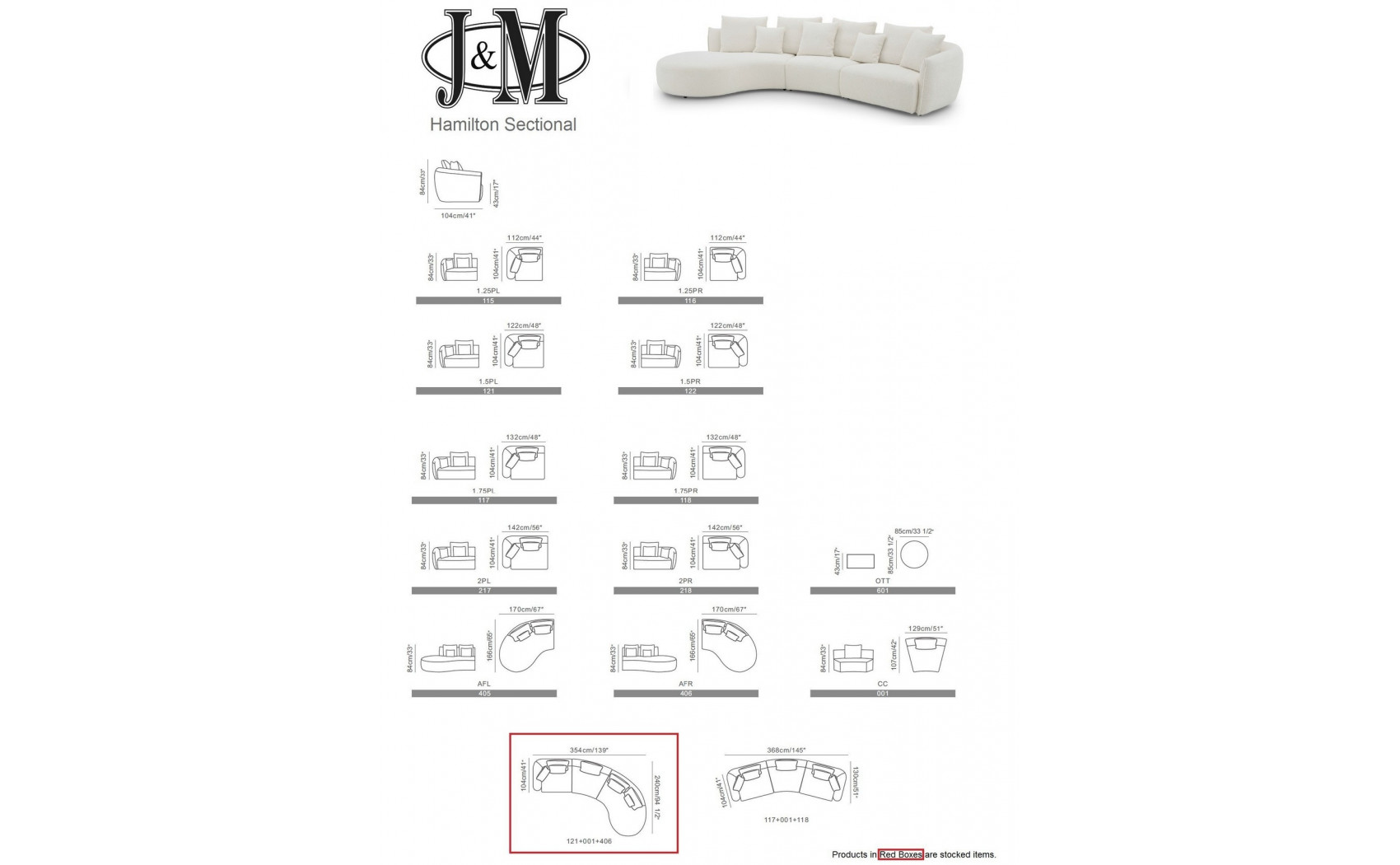 Hamilton Off White Sectional J&M Furniture