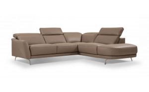 I730 Premium Leather Sectional Taupe J&M Furniture