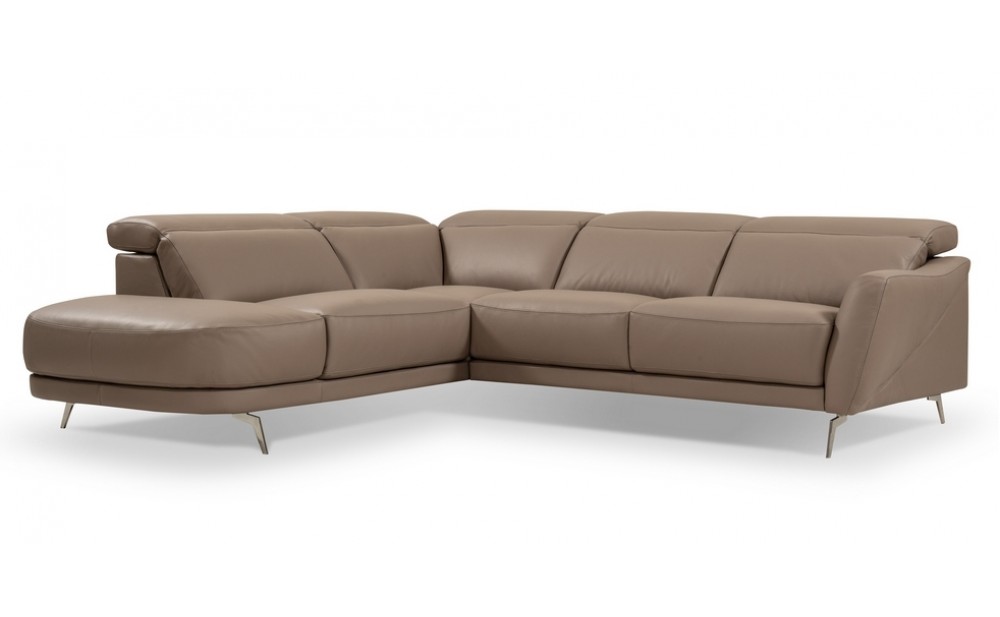 I730 Premium Leather Sectional Taupe J&M Furniture