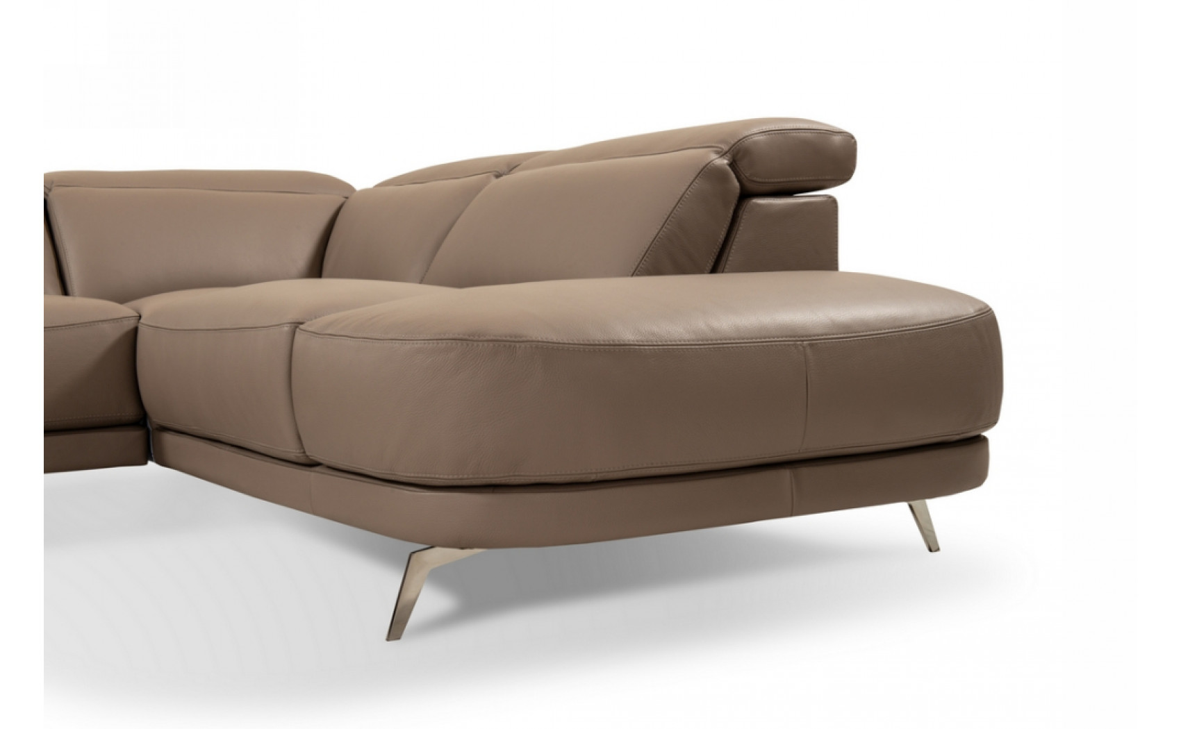 I730 Premium Leather Sectional Taupe J&M Furniture