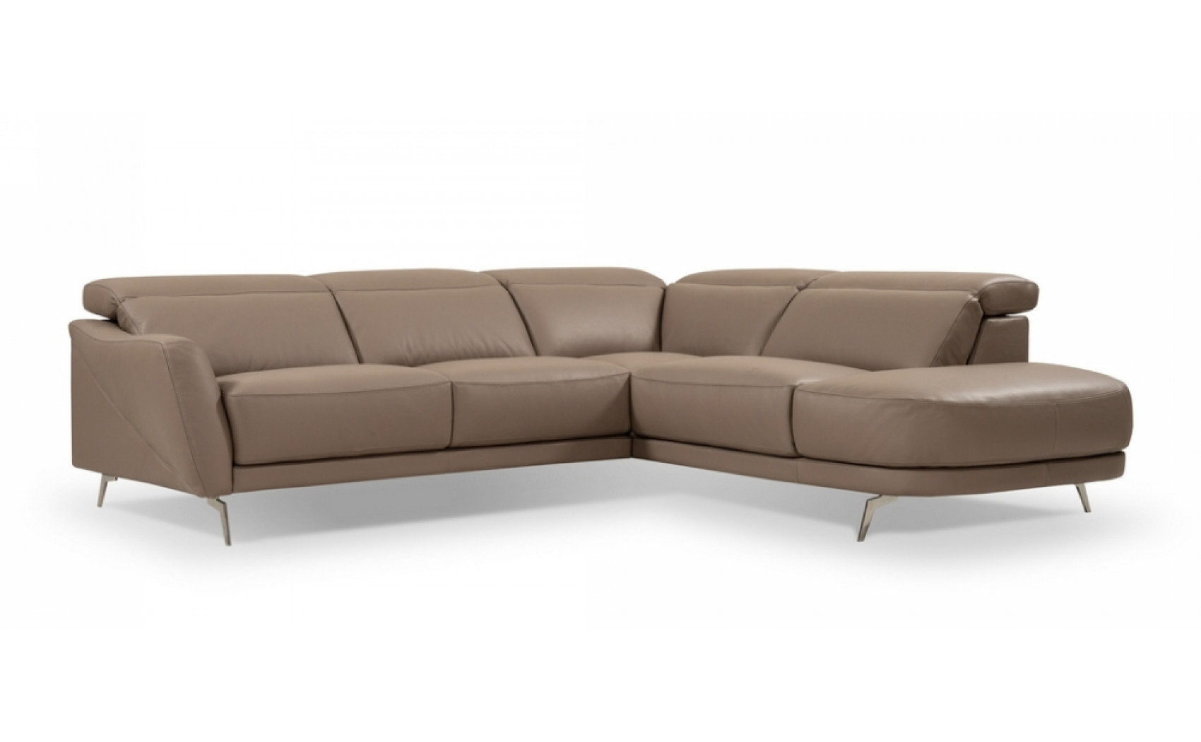I730 Premium Leather Sectional Taupe J&M Furniture