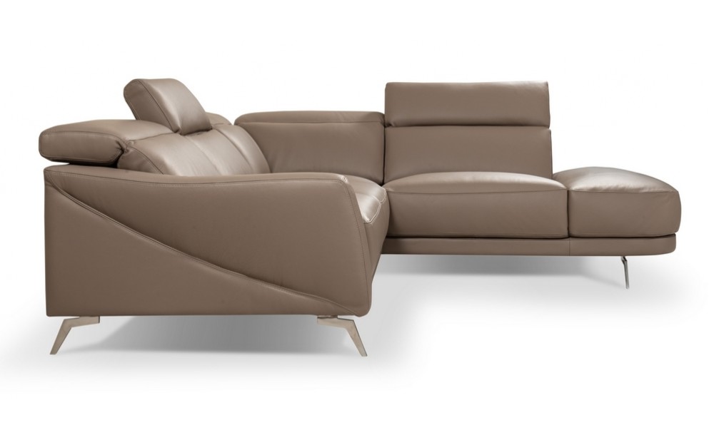 I730 Premium Leather Sectional Taupe J&M Furniture