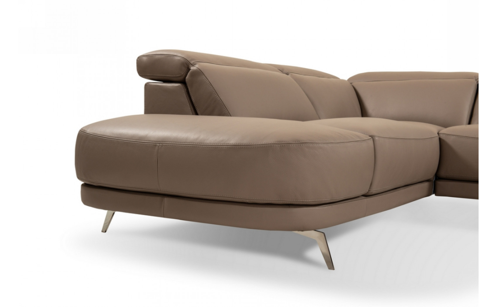 I730 Premium Leather Sectional Taupe J&M Furniture