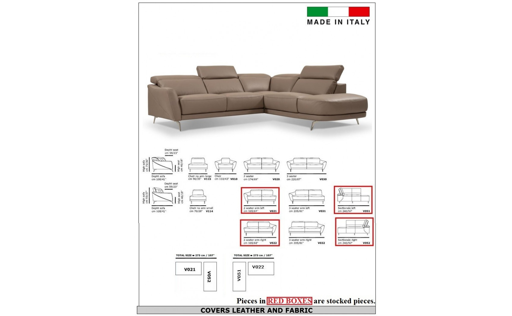 I730 Premium Leather Sectional Taupe J&M Furniture