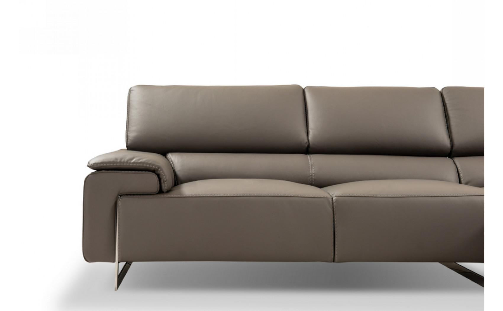 I794 Premium Leather Sectional Grey J&M Furniture