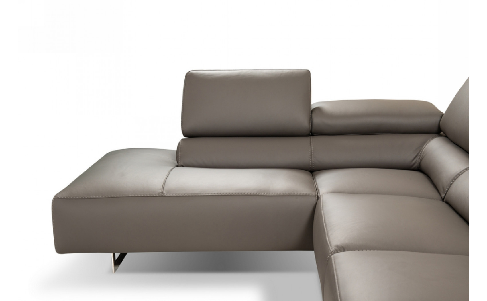 I794 Premium Leather Sectional Grey J&M Furniture