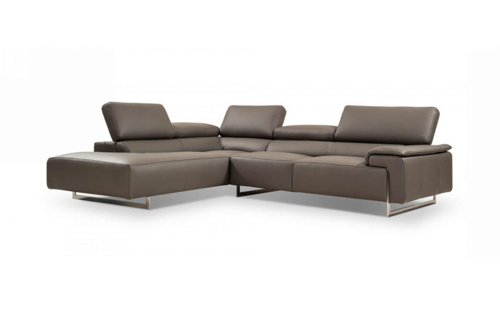 I794 Premium Leather Sectional Grey J&M Furniture