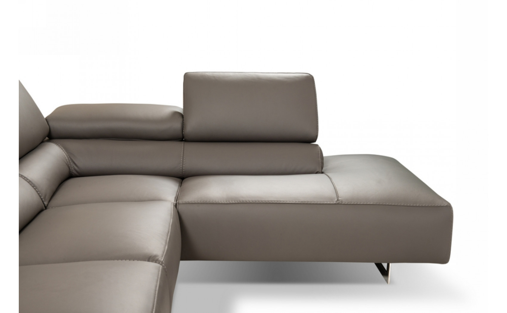I794 Premium Leather Sectional Grey J&M Furniture