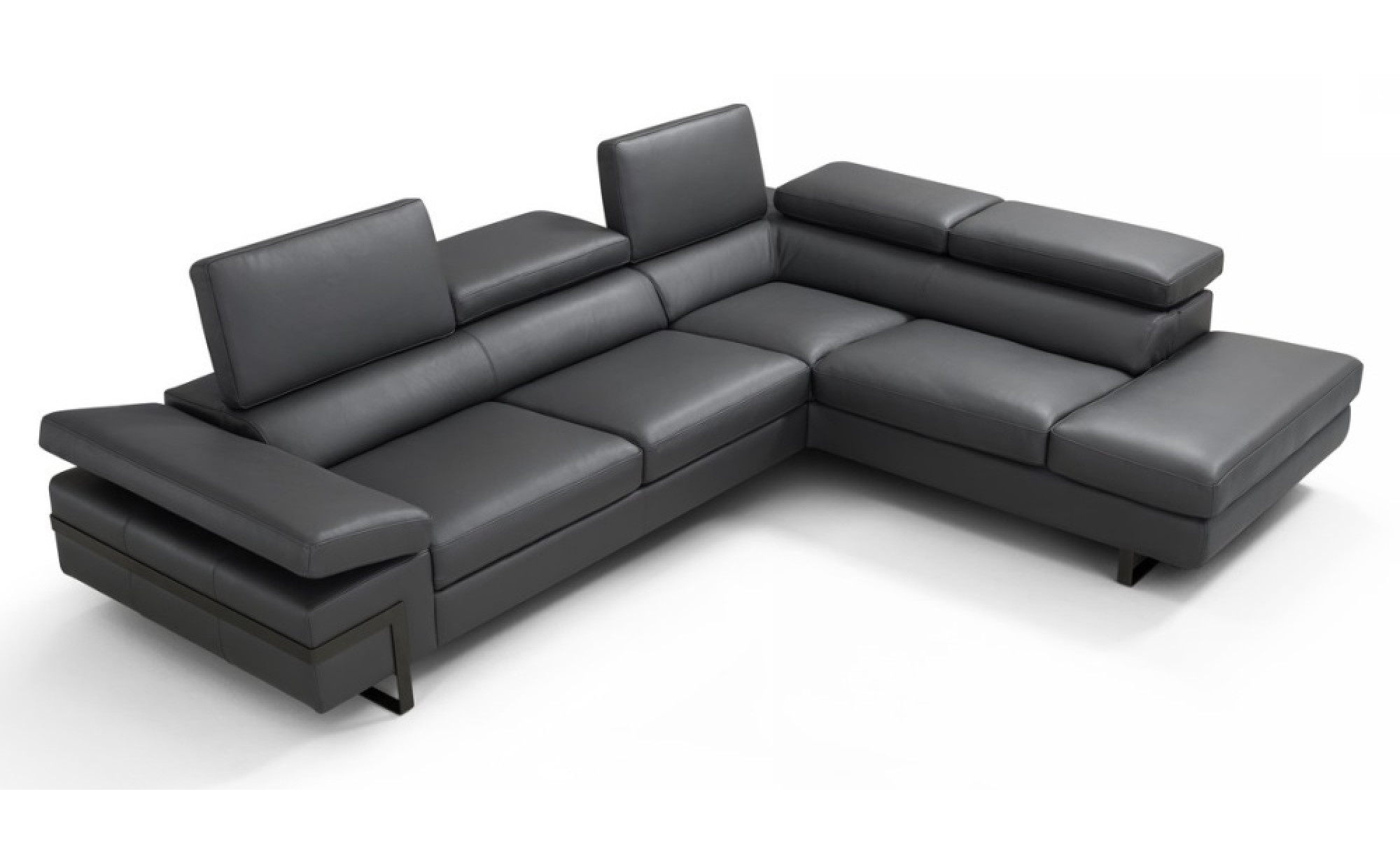 I867 Premium Leather Sectional Dark Grey J&M Furniture JM