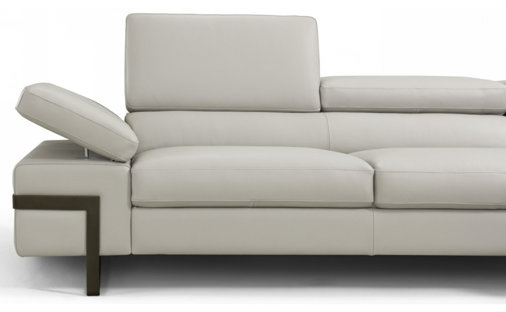 Rimini I867 Leather Sectional Light Grey J&M Furniture