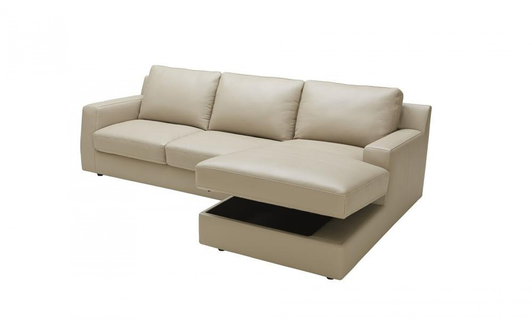 Jenny Premium Leather Sectional Beige J&M Furniture