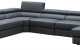 Kobe Premium Leather Sectional Blue Grey J&M Furniture