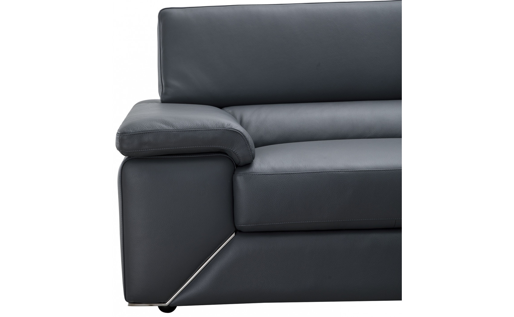 Kobe Premium Leather Sectional Blue Grey J&M Furniture