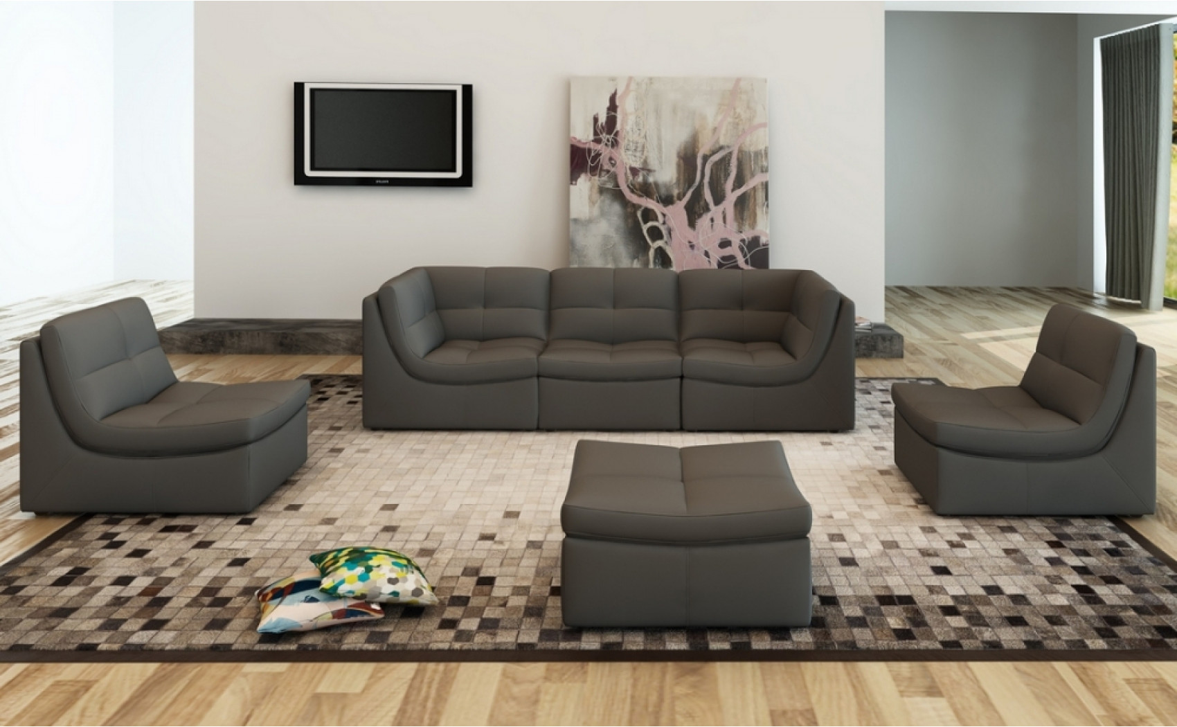 Lego 6 Pc Set Grey Sofa Set J&M Furniture