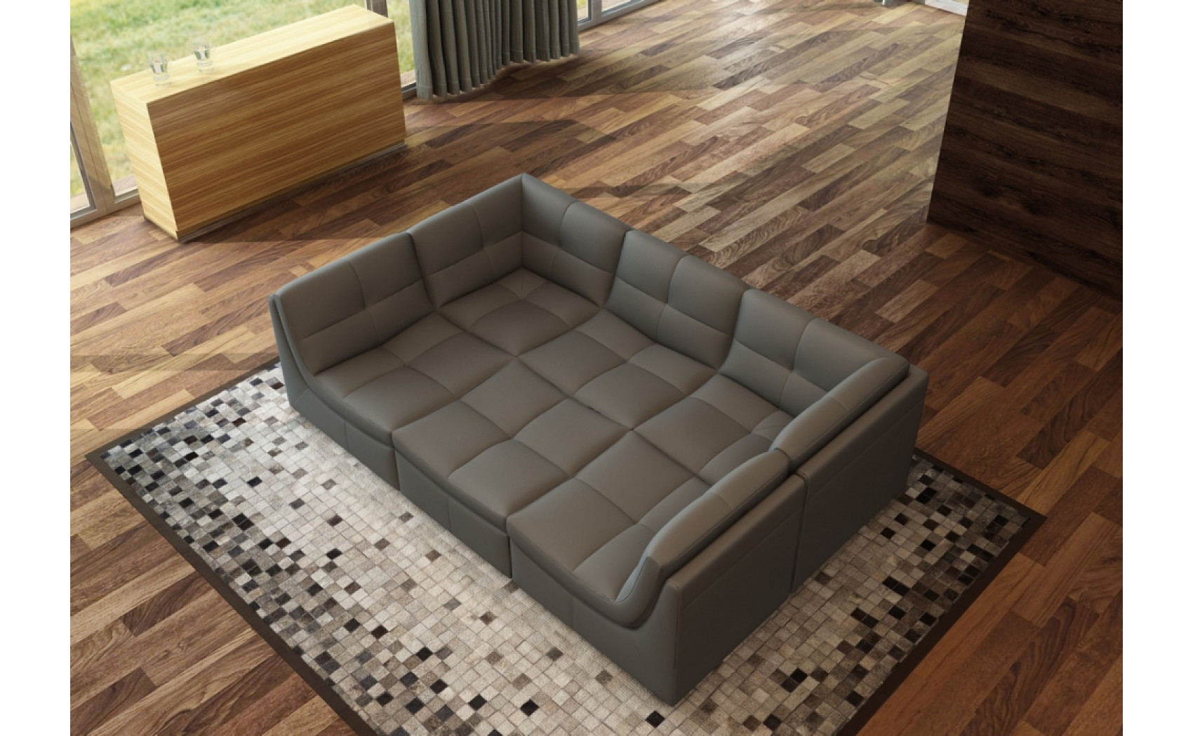 Lego 6 Pc Set Grey Sofa Set J&M Furniture